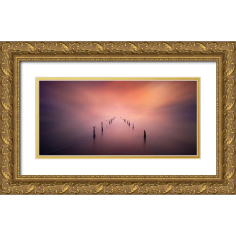 The Light Gold Ornate Wood Framed Art Print with Double Matting by Guerola, Joaquin