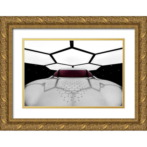 Trezor Gold Ornate Wood Framed Art Print with Double Matting by Barrington, Fred