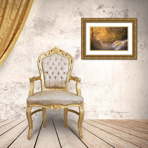 First Light Gold Ornate Wood Framed Art Print with Double Matting by Askeland, Rune