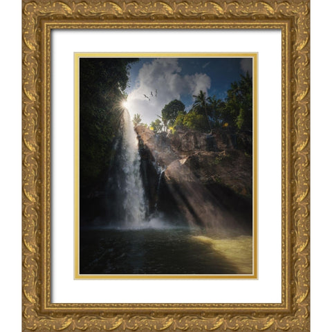 Blangsinga Gold Ornate Wood Framed Art Print with Double Matting by Pablo De, Juan