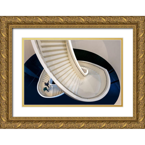 The Long And Winding Road Gold Ornate Wood Framed Art Print with Double Matting by Hageman, Michiel