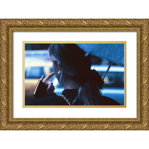 What Address?-From The Series Qnew York Bluesq Gold Ornate Wood Framed Art Print with Double Matting by Matthes, Dieter