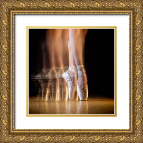 Ballet Gold Ornate Wood Framed Art Print with Double Matting by Ashton-Jones, Howard