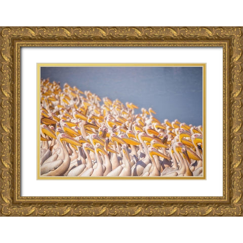 Untitled Gold Ornate Wood Framed Art Print with Double Matting by Or, Keren