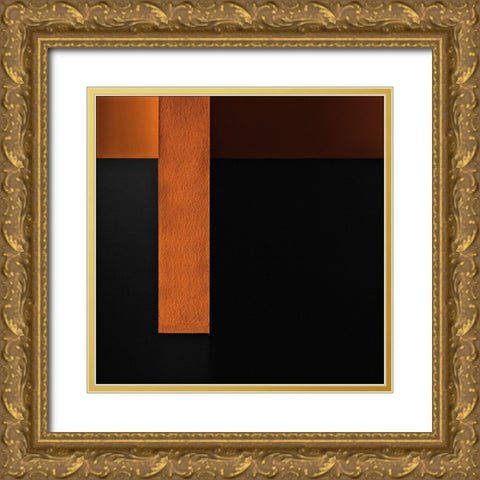 Cross Wall Gold Ornate Wood Framed Art Print with Double Matting by Claes, Gilbert