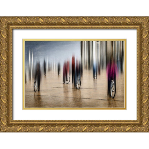 Lifecycles Gold Ornate Wood Framed Art Print with Double Matting by Flour, Bruno