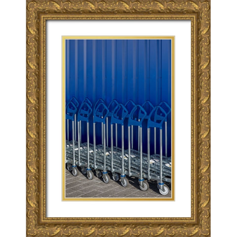 Luggage Cars Gold Ornate Wood Framed Art Print with Double Matting by Luycx, Theo