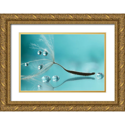 Water Gold Ornate Wood Framed Art Print with Double Matting by Barbieri, Rina