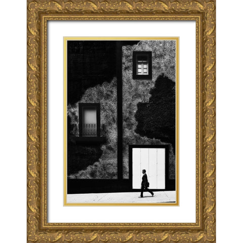 Displacement Gold Ornate Wood Framed Art Print with Double Matting by Abrantes, Paulo