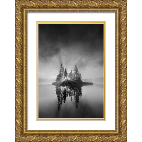 Breaking Through Gold Ornate Wood Framed Art Print with Double Matting by Luo, Donald