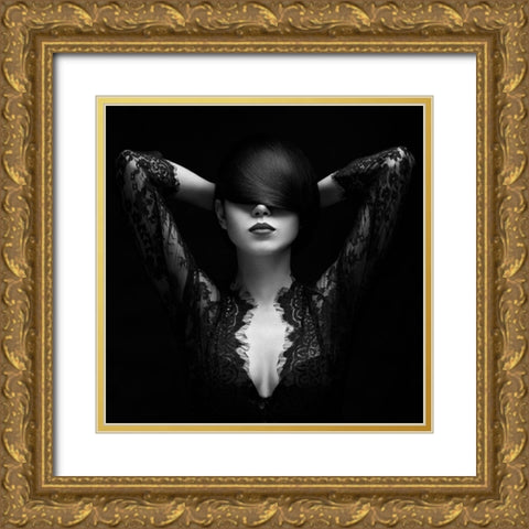 I Do Not See You! Gold Ornate Wood Framed Art Print with Double Matting by Belokonov, Boris
