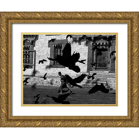 Elsewhere In The World Gold Ornate Wood Framed Art Print with Double Matting by Pizzocaro, Giorgio