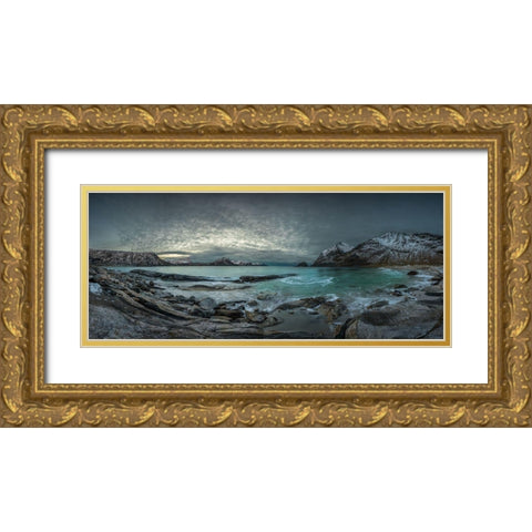 Vikings Homeland Gold Ornate Wood Framed Art Print with Double Matting by Rosenfeld, Haim