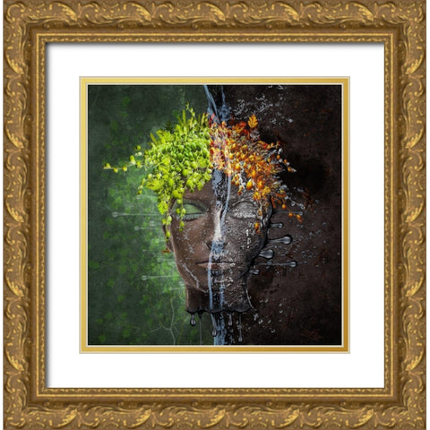 Metomorphosis Gold Ornate Wood Framed Art Print with Double Matting by Simongulashvili, Natalia