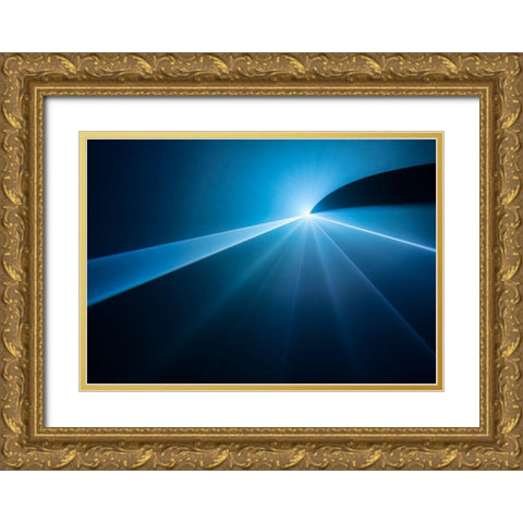 To The Point Gold Ornate Wood Framed Art Print with Double Matting by Van Son, Greetje