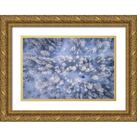 Getting The Job Done Gold Ornate Wood Framed Art Print with Double Matting by Gastager, Daniel