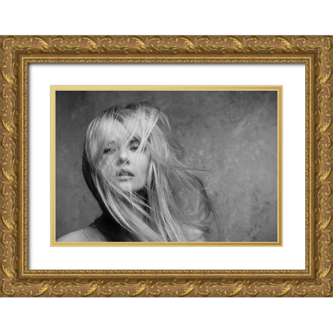 Windswept Series Gold Ornate Wood Framed Art Print with Double Matting by Ashton-Jones, Howard