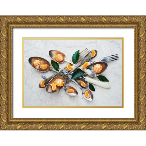 Spoonsatangerines Gold Ornate Wood Framed Art Print with Double Matting by Karina, Aleksandrova