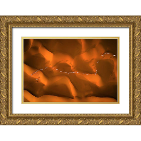 The Path Of Camels Across The Sands Gold Ornate Wood Framed Art Print with Double Matting by Alnassar, Abdullah