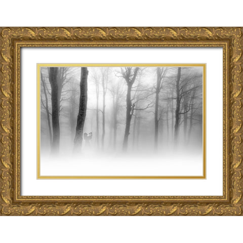 Dryad Gold Ornate Wood Framed Art Print with Double Matting by Nisan Kandilcioglu, Ummu