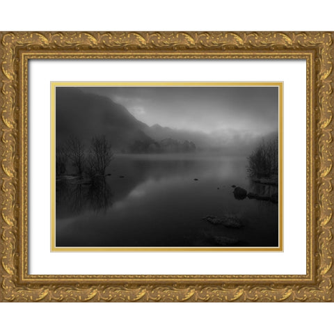 Glennfinnan Gold Ornate Wood Framed Art Print with Double Matting by Darby, Rob