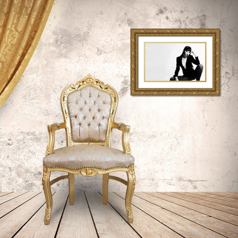 Less Is More Gold Ornate Wood Framed Art Print with Double Matting by Ishikawa, Keiichi