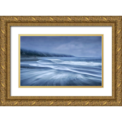 Mists In The Sea Gold Ornate Wood Framed Art Print with Double Matting by Osuna, Fran