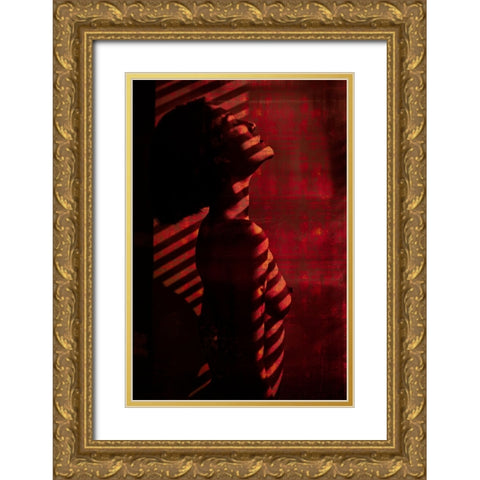 Shadow Over Me Gold Ornate Wood Framed Art Print with Double Matting by Chai Telan, Thanakorn