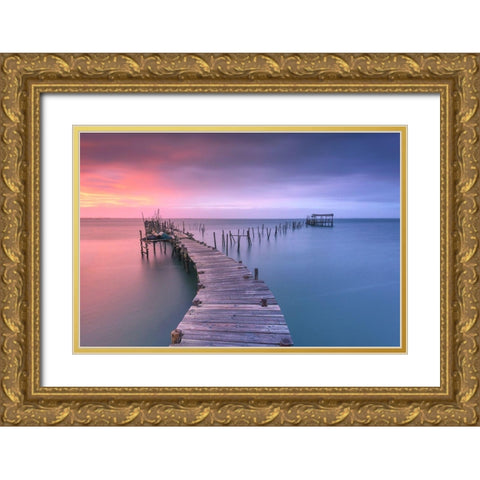 Carrasqueira Gold Ornate Wood Framed Art Print with Double Matting by Carrillo Lopez, Antonio