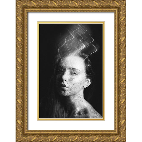 Untitled Gold Ornate Wood Framed Art Print with Double Matting by Vasilenko, Artem