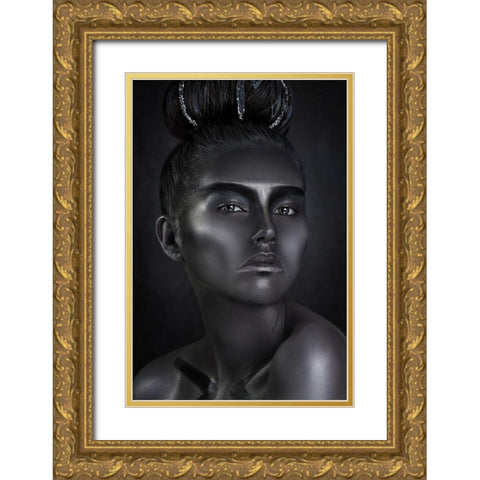 Steel Gold Ornate Wood Framed Art Print with Double Matting by Kovalev, Ivan