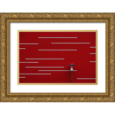 Lamp Light Gold Ornate Wood Framed Art Print with Double Matting by Endermann, Rolf