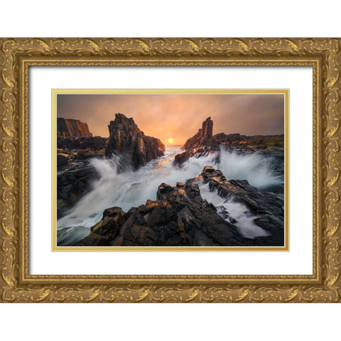 Let The Light Breaking Through Gold Ornate Wood Framed Art Print with Double Matting by Fan, Tim