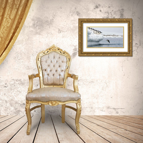 Splash Gold Ornate Wood Framed Art Print with Double Matting by Gil Raga, Joan