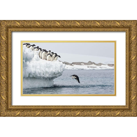 Splash Gold Ornate Wood Framed Art Print with Double Matting by Gil Raga, Joan