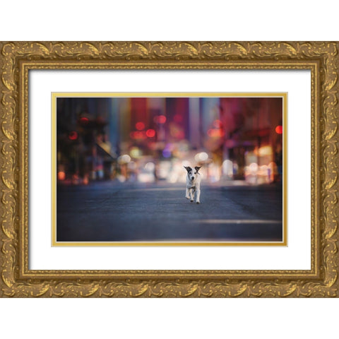 Leaving Las Vegas... Gold Ornate Wood Framed Art Print with Double Matting by Willers, Heike