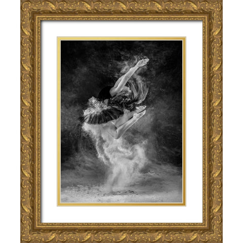 Eurythmic Gold Ornate Wood Framed Art Print with Double Matting by Pentony MA, Pauline