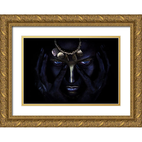 Naguals Wind. Gold Ornate Wood Framed Art Print with Double Matting by Kovalev, Ivan