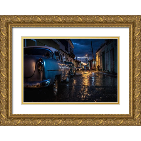Night In Trinidad Gold Ornate Wood Framed Art Print with Double Matting by Tagliarino, Marco