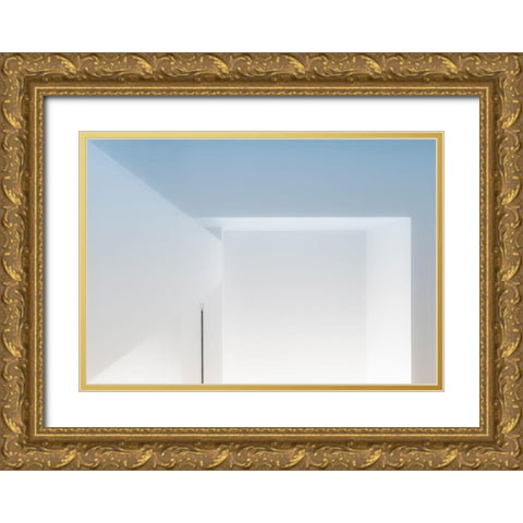 Abstract Interior Gold Ornate Wood Framed Art Print with Double Matting by Van Son, Greetje