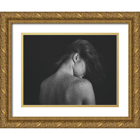 Freckles Gold Ornate Wood Framed Art Print with Double Matting by Nemcekova EP, Martina