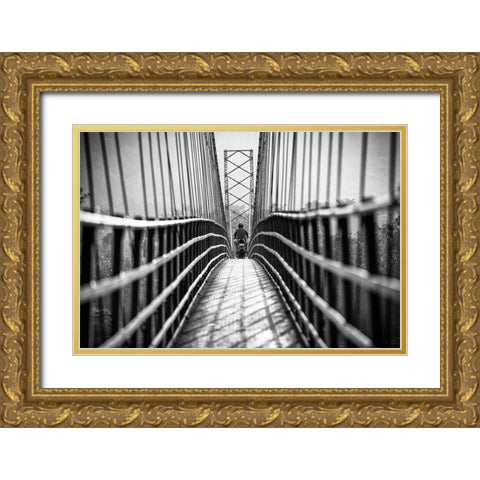 Keralas Streets Gold Ornate Wood Framed Art Print with Double Matting by Tagliarino, Marco