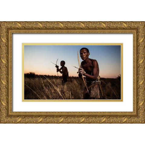 Hunters Gold Ornate Wood Framed Art Print with Double Matting by Jovic, Goran