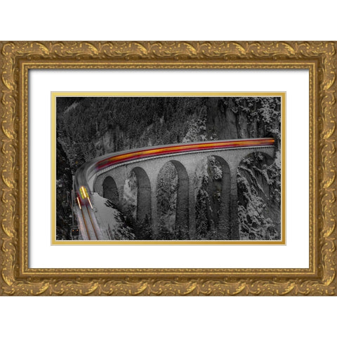 Ghost Rider Gold Ornate Wood Framed Art Print with Double Matting by Agazzi, Andreas