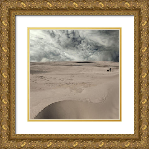 Faithful Company Gold Ornate Wood Framed Art Print with Double Matting by Claes, Gilbert