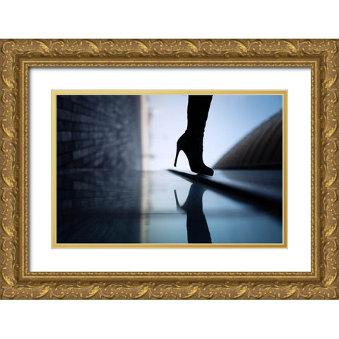 Reflections Gold Ornate Wood Framed Art Print with Double Matting by Shepelev, Yuri