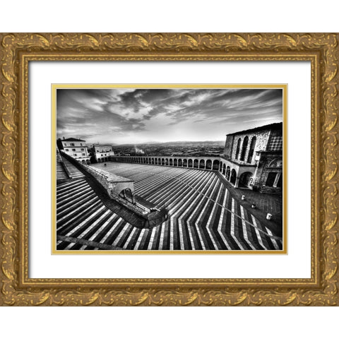 Sacred Lines Gold Ornate Wood Framed Art Print with Double Matting by Pellegrini, Fulvio