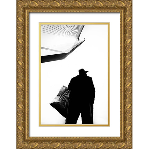 Strings Gold Ornate Wood Framed Art Print with Double Matting by Shepelev, Yuri