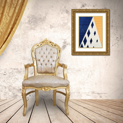 Rhombus Gold Ornate Wood Framed Art Print with Double Matting by Hawerkamp, Hans-Wolfgang