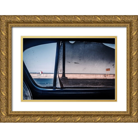 Malecon Gold Ornate Wood Framed Art Print with Double Matting by Bauer, Andreas